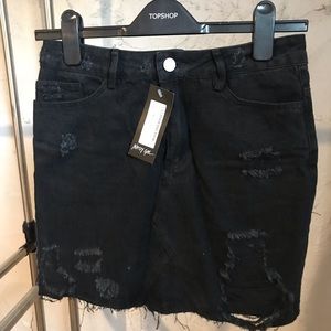 Distressed is More Denim Skirt